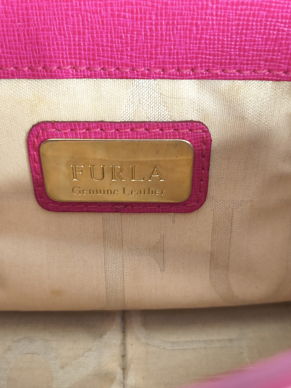 Furla Metropolis Mini Crossbody Bag Pink Saffiano Leather Chain With Dust Bag - Picture 5 of 8